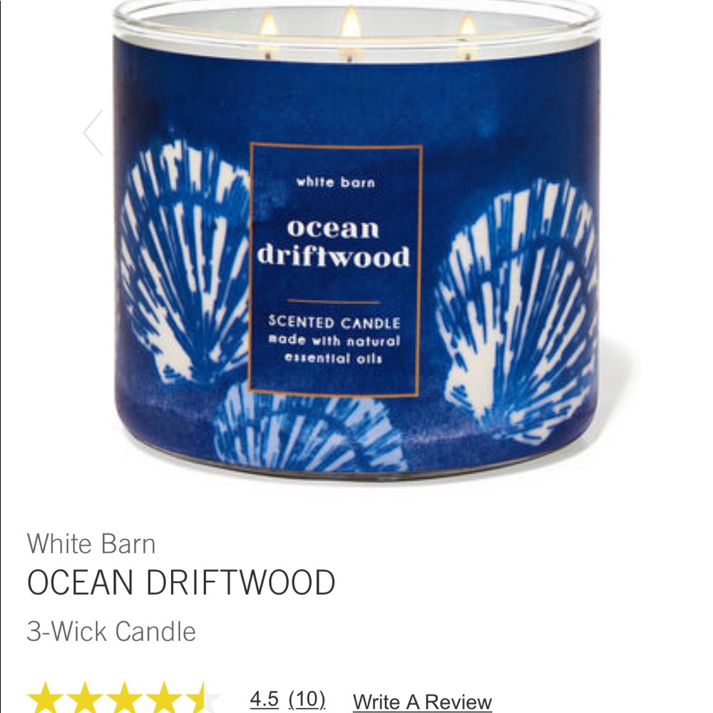 Bath and Body Works Candle, Ocean Driftwood
